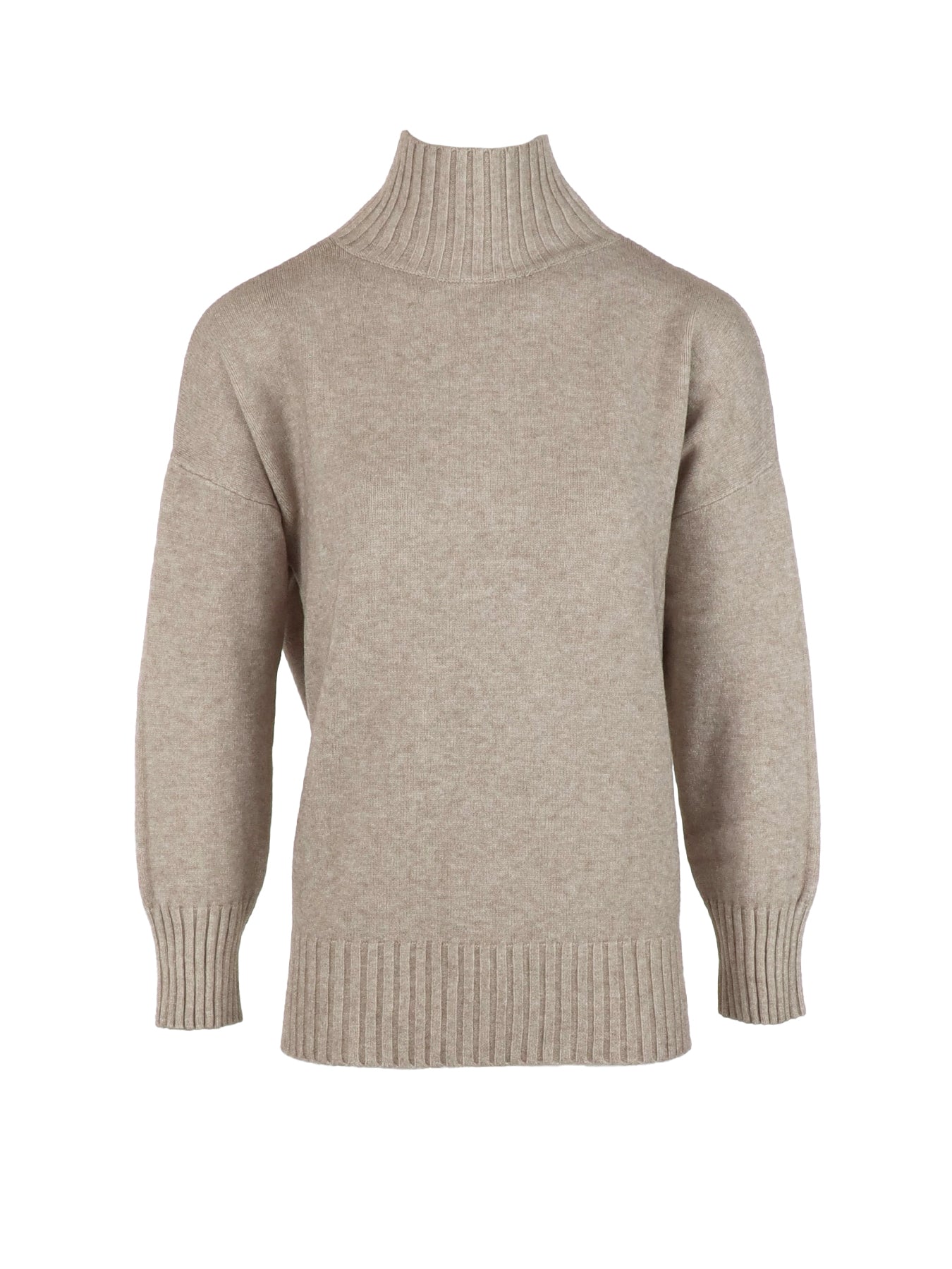 Natacha Sandpullover mit Trichterkragen