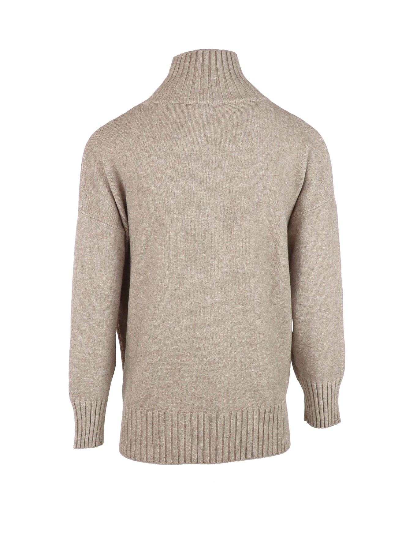 Natacha Sandpullover mit Trichterkragen