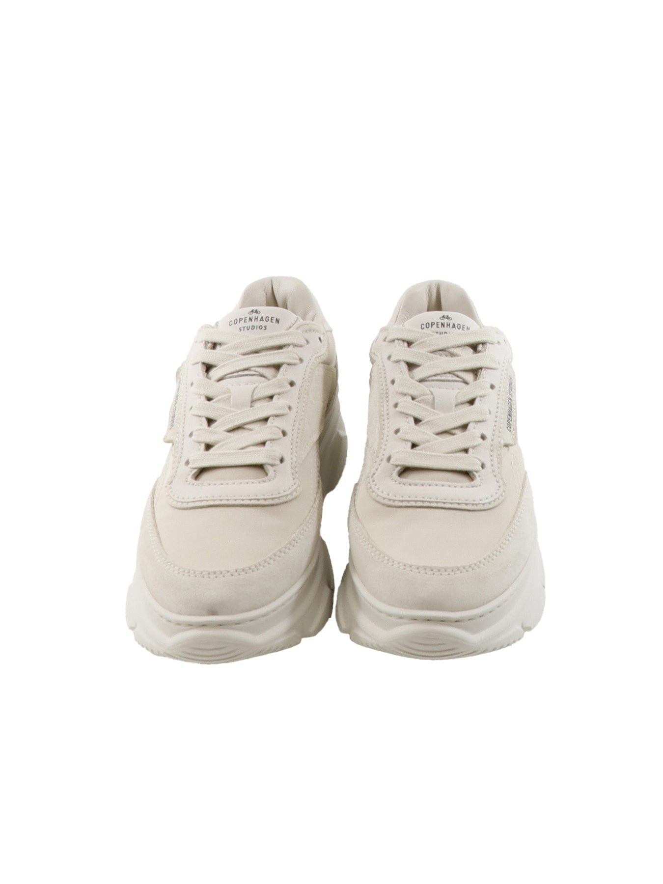CPH 56 Cremefarbene Sneakers aus Ledermix