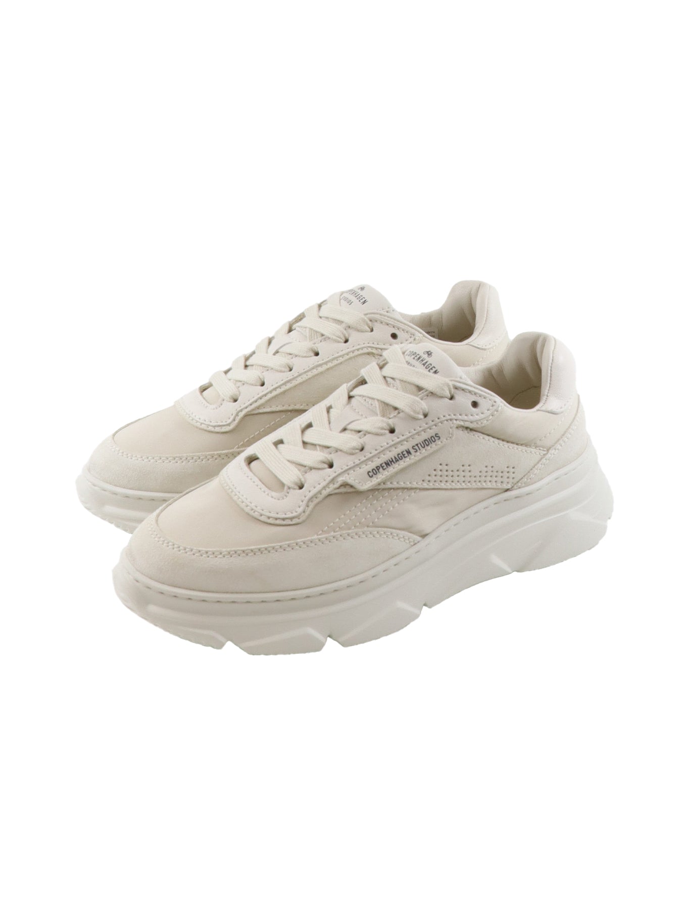 CPH 56 Cremefarbene Sneakers aus Ledermix