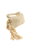 AUREN geflochtene Tasche in Ecru/Gold