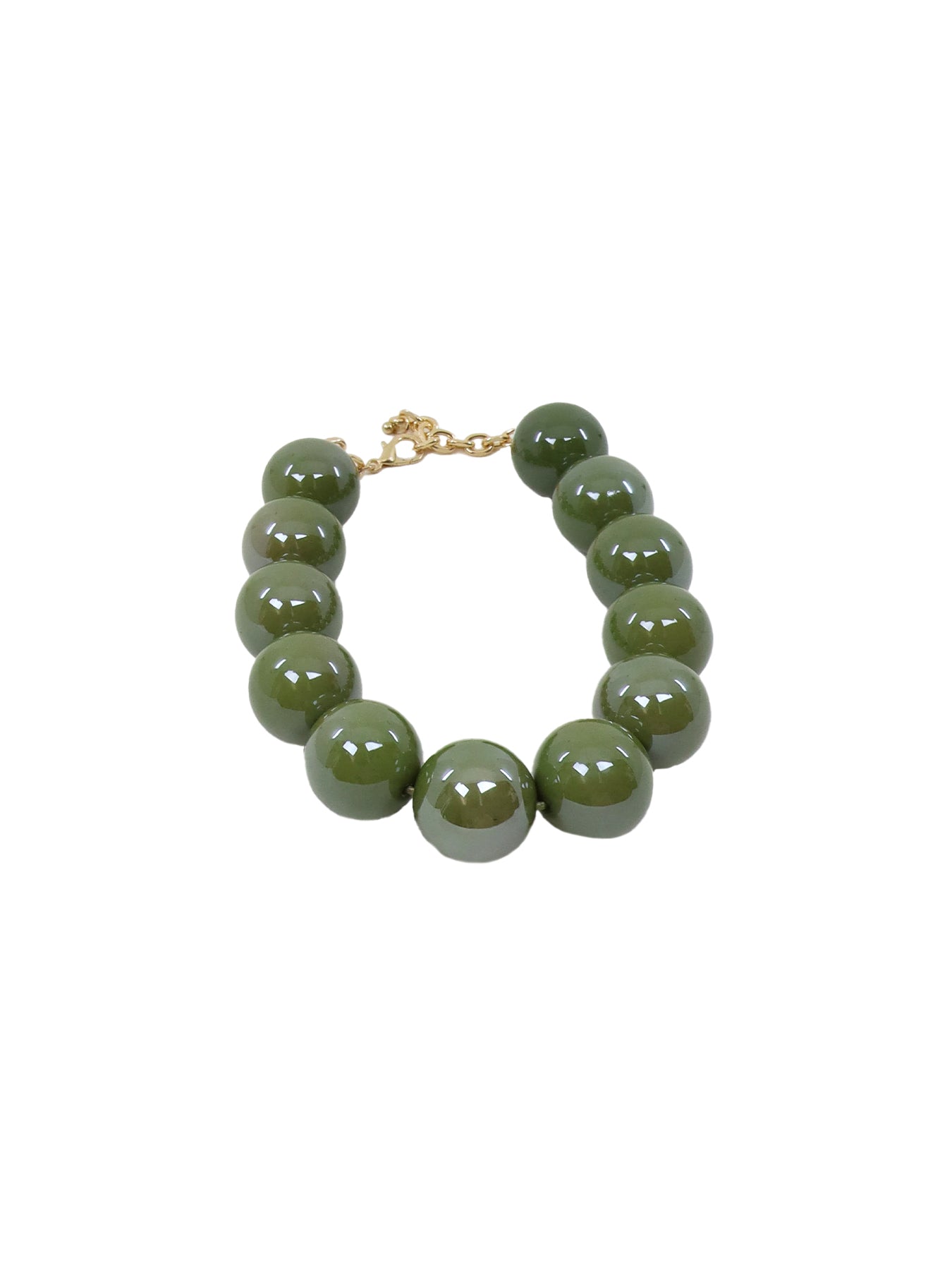 Khakifarbenes Kugel-Halsband