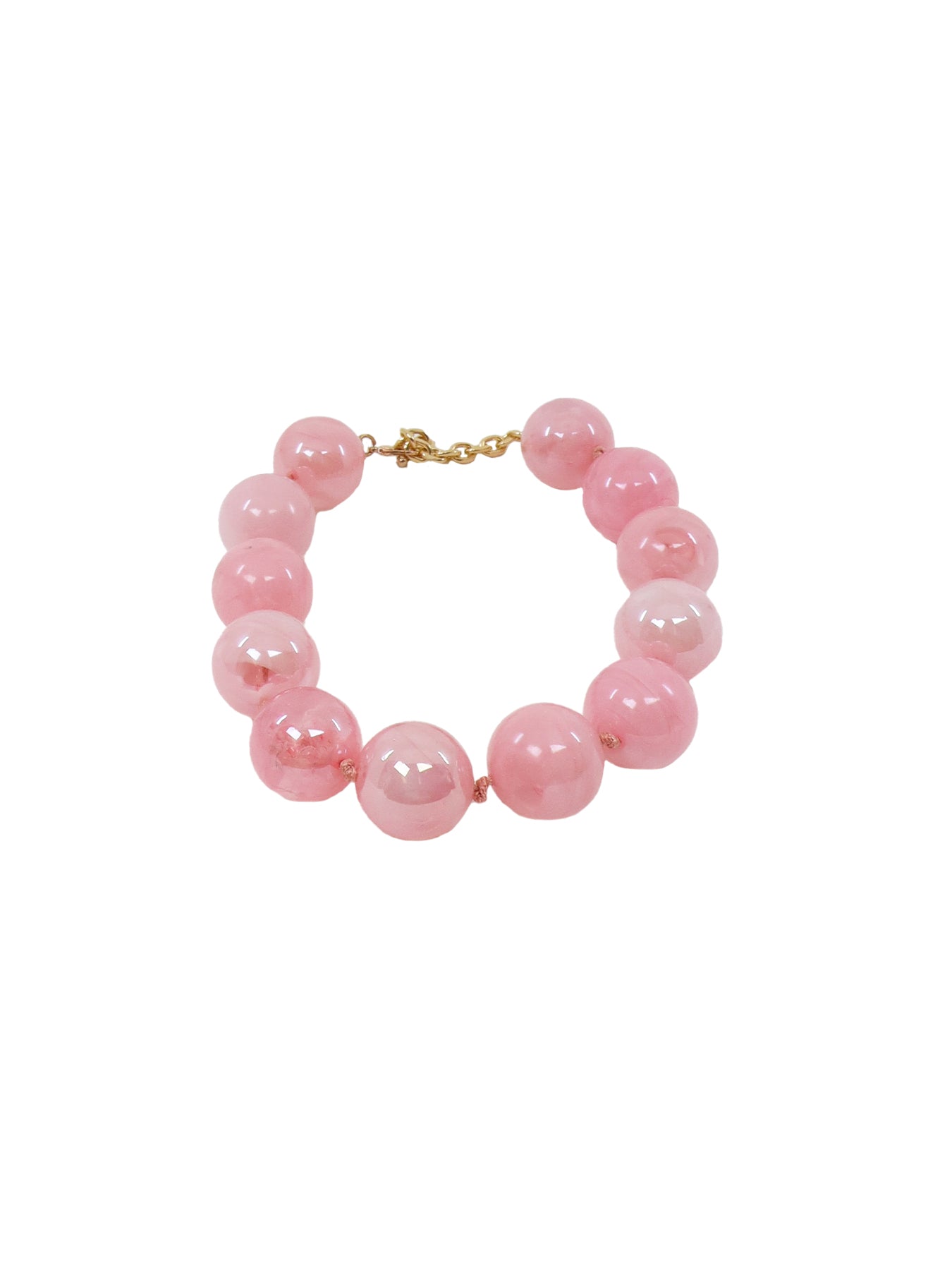 Ras de cou boules rose