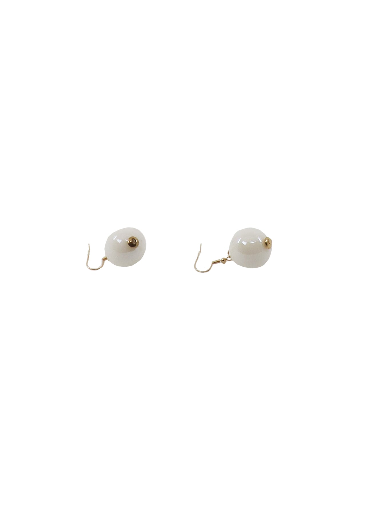 boucles oreilles boules écru