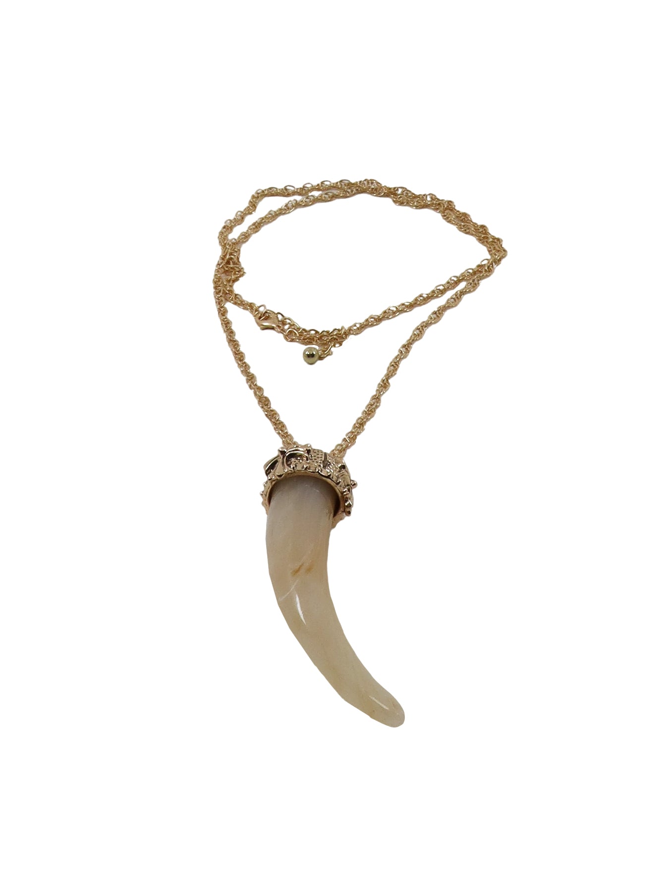 Collier corne beige