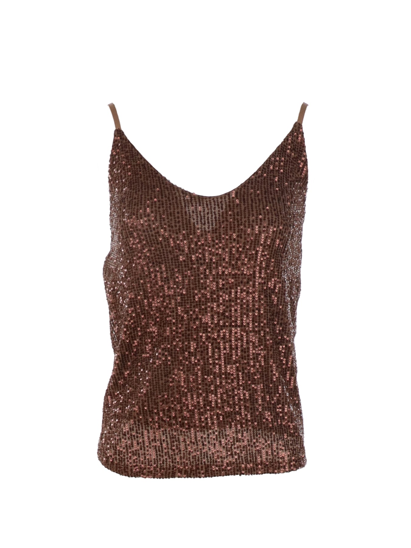 Top bretelles paillettes gold Natacha