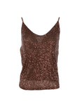 Top bretelles paillettes gold Natacha
