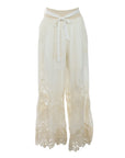 Pantalon broderie anglaise écru