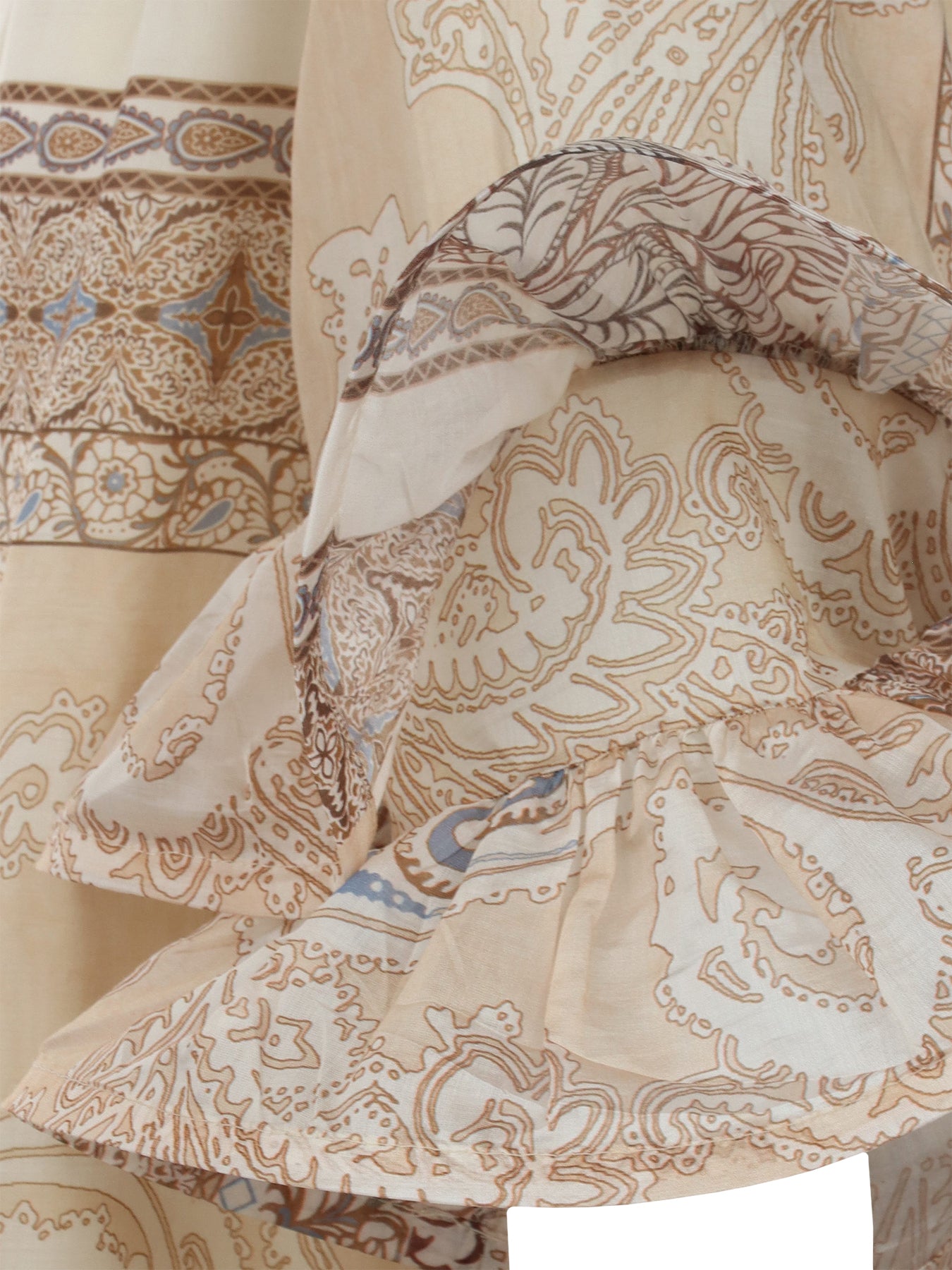Robe légère motifs cachemires beige taupe