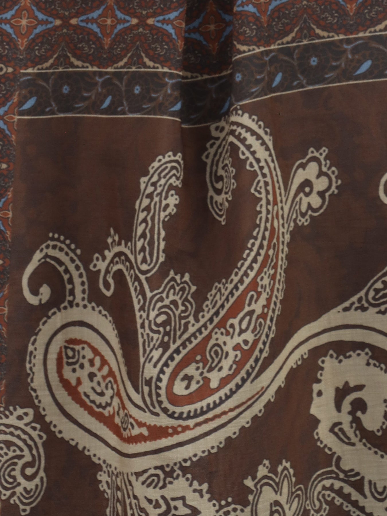 Robe légère motifs cachemire taupe marine
