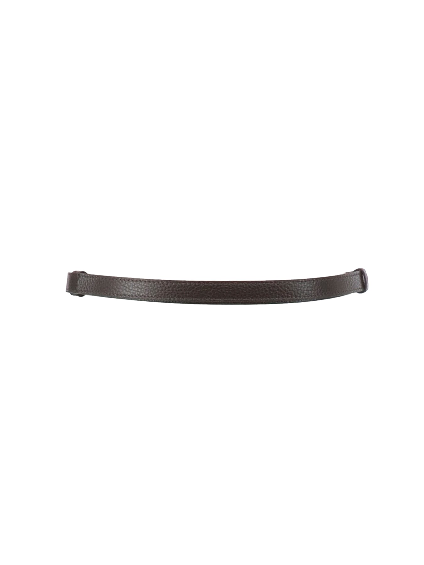 Ceinture fine cuir marron fermoir doré
