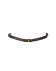Ceinture fine cuir marron fermoir doré