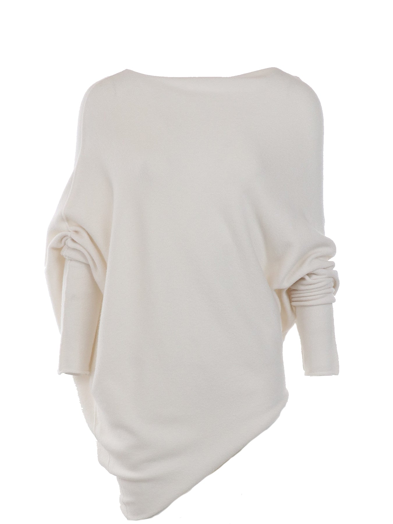Pull col asymétrique écru Natacha