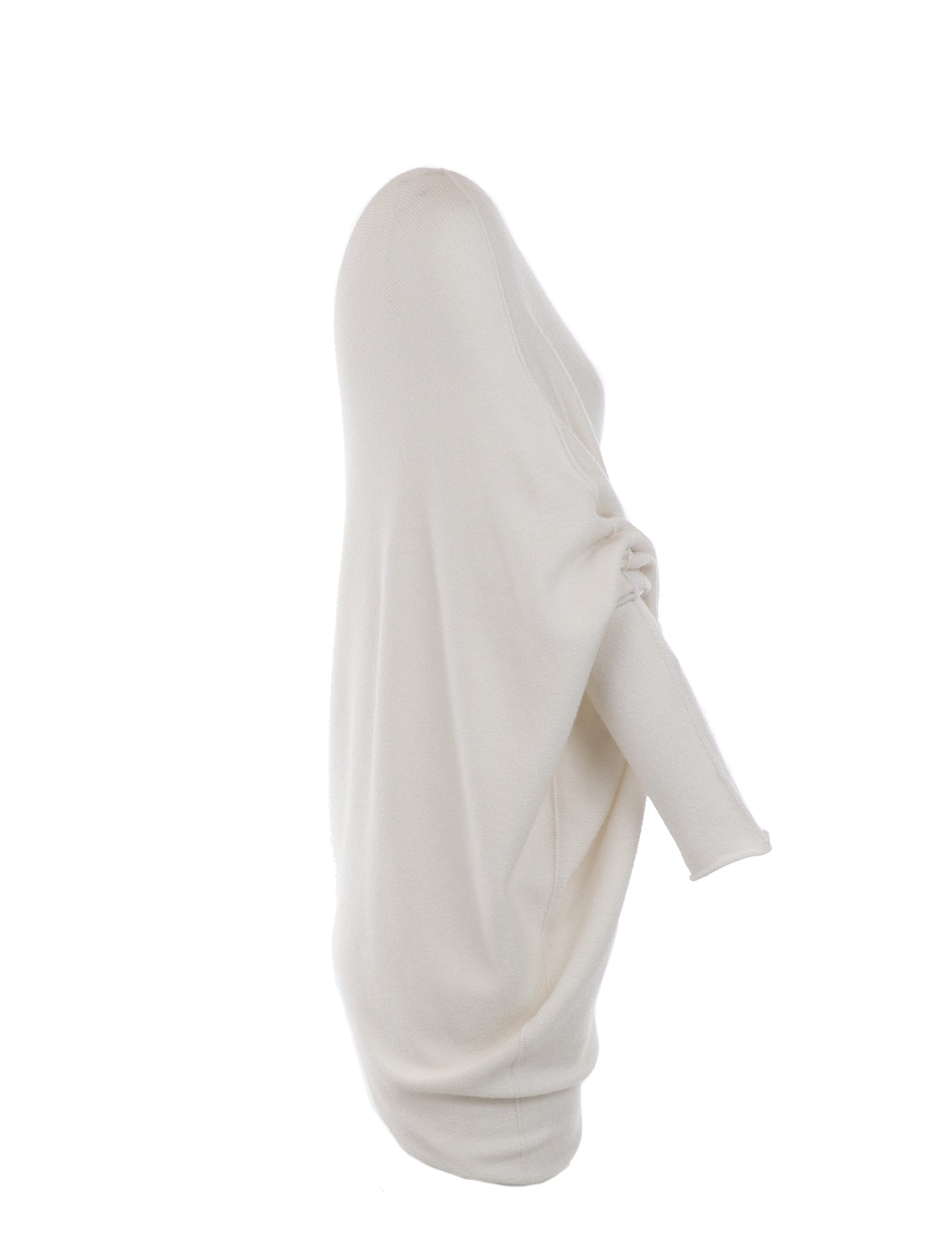 Pull col asymétrique écru Natacha