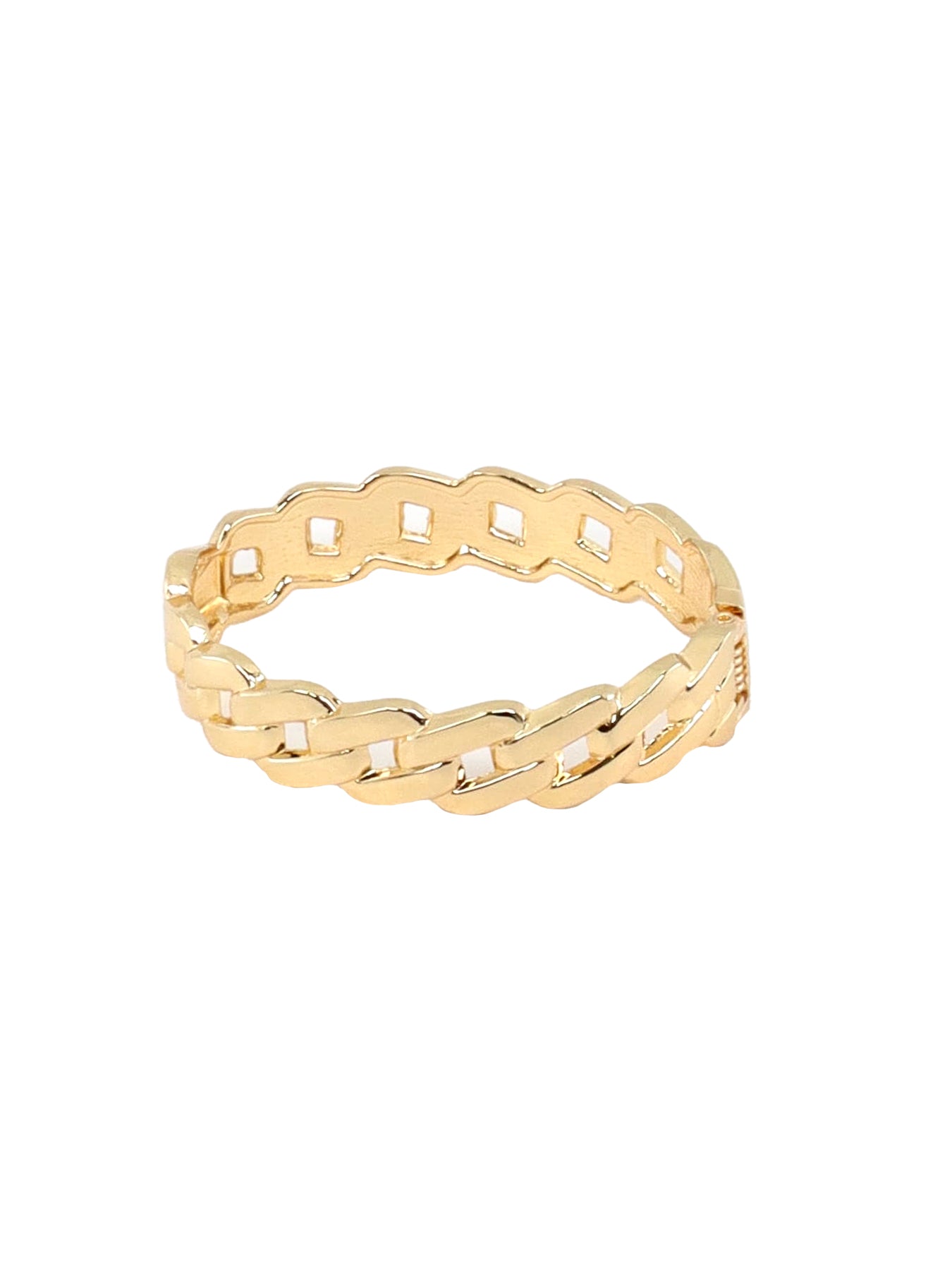 Bracelet gourmette fin doré brillant