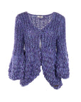 cardigan bleu grosse maille