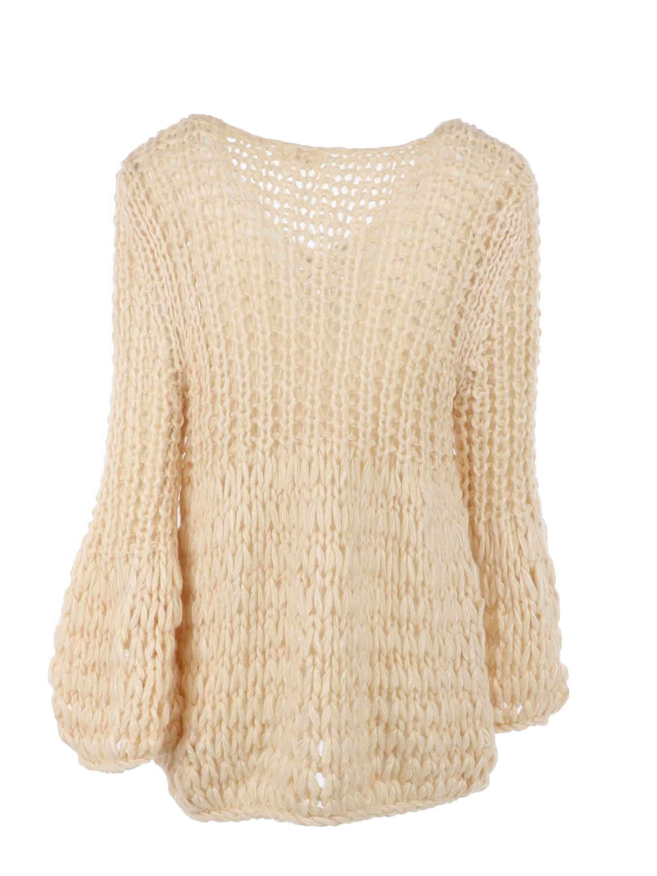 cardigan écru grosse maille
