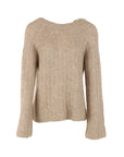 Pull beige noeud dos