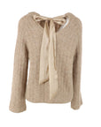 Pull beige noeud dos