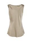 Top soie mélangée caramello Natacha