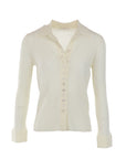 Cardigan Interdee écru ajusté et boutonnage central