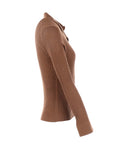Cardigan Interdee camel ajusté et boutonnage central