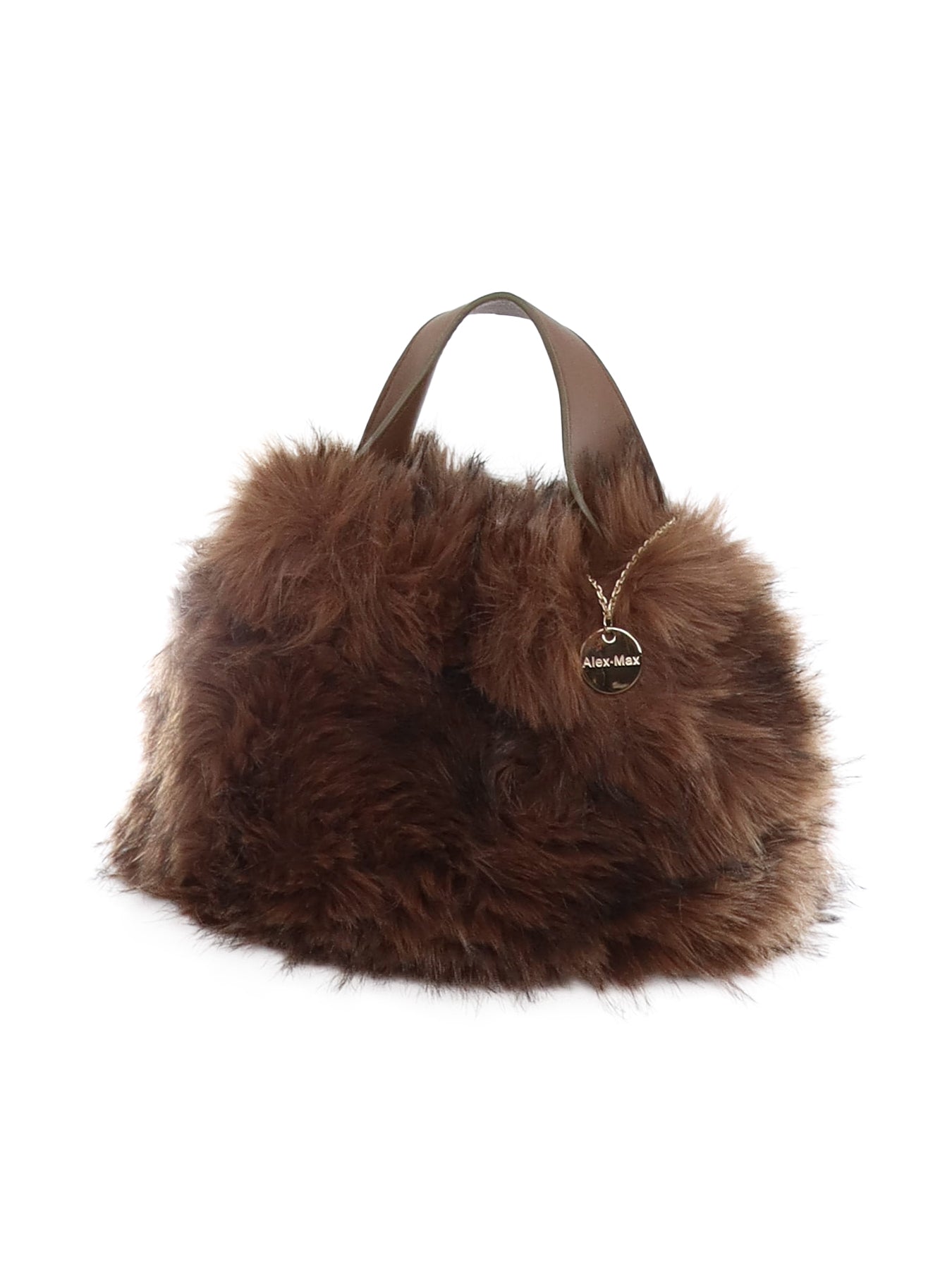 Sac fausse fourrure marron