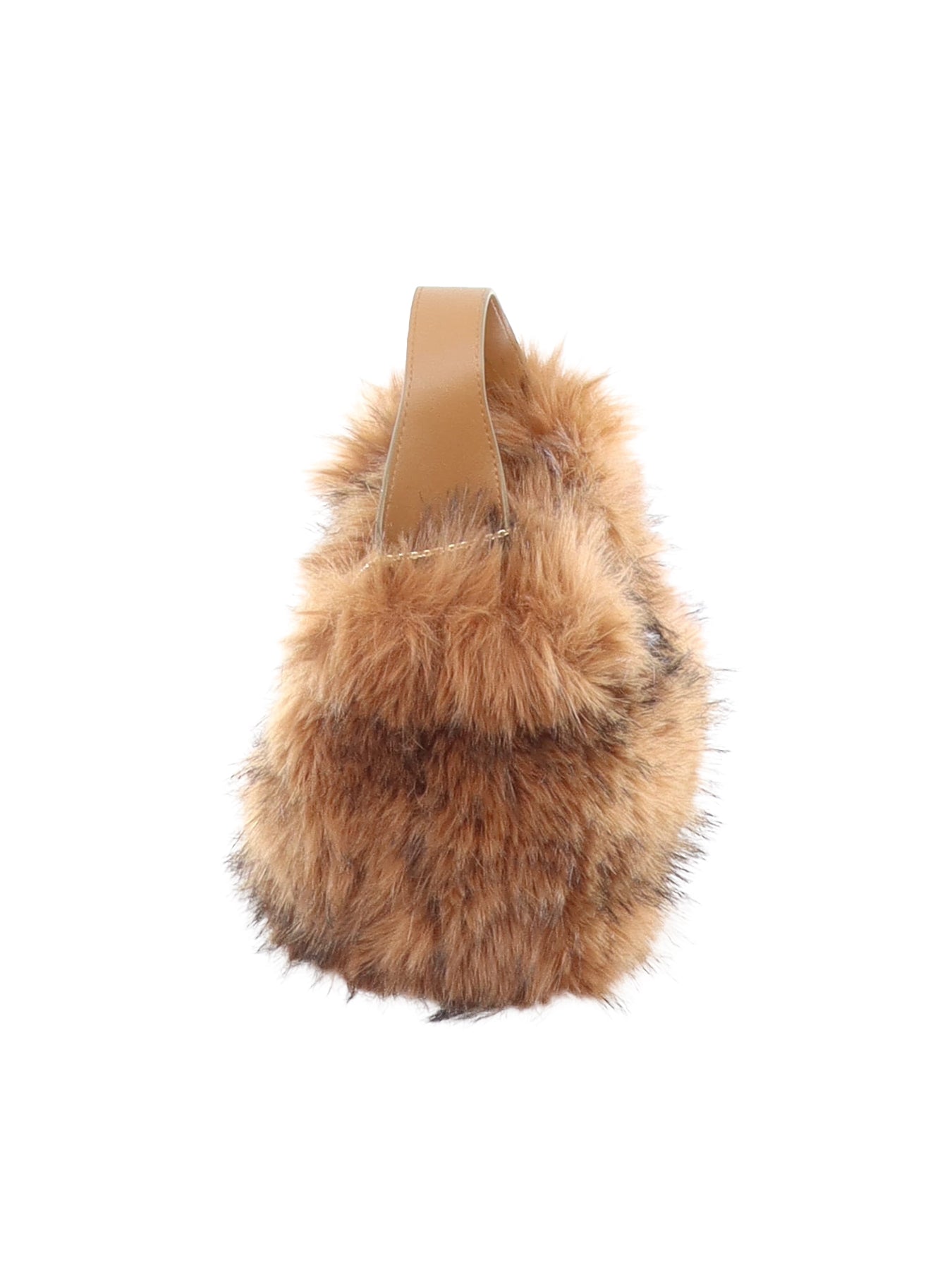 Sac fausse fourrure cognac