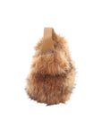 Sac fausse fourrure cognac