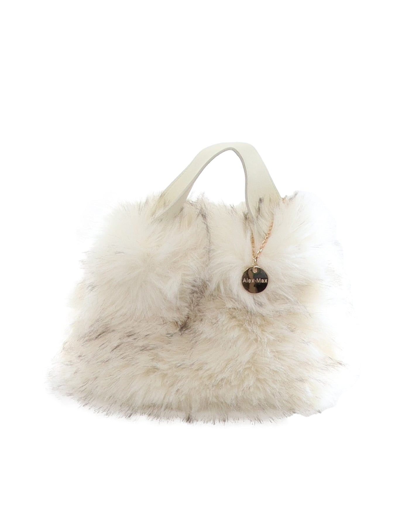 Sac fausse fourrure écru