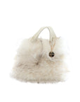 Sac fausse fourrure écru