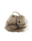 Sac fausse fourrure beige
