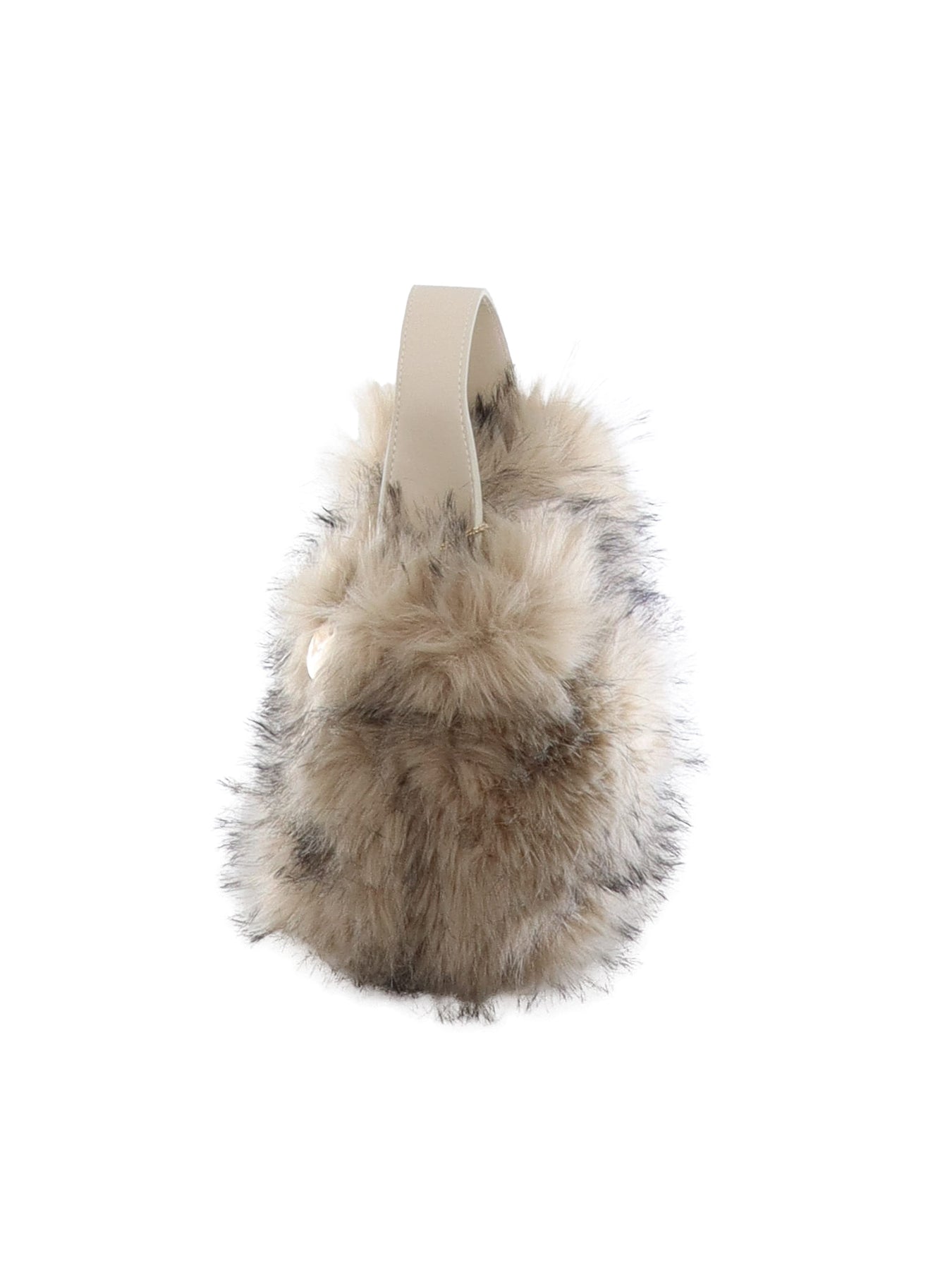 Sac fausse fourrure beige