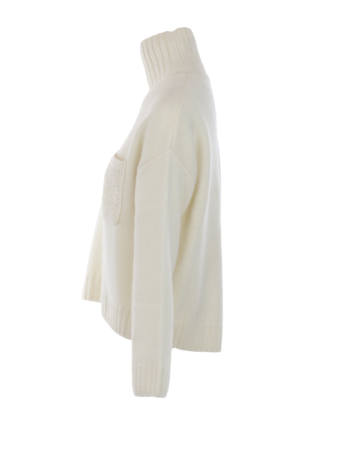 Pull Interdee écru poche ornée de séquins