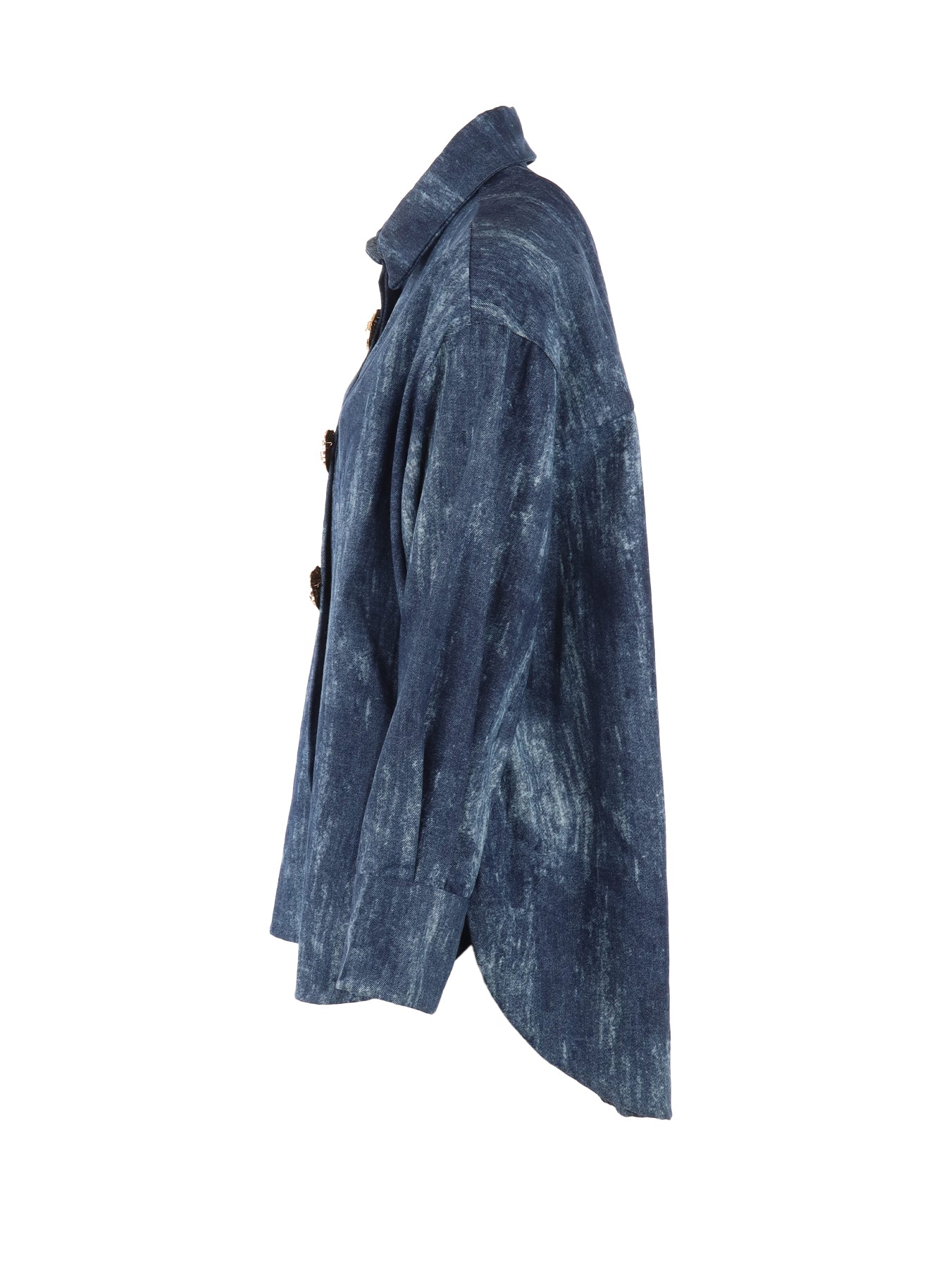surchemise en jeans boutons décoratifs