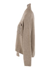 Pull Interdee taupe poche ornée de séquins