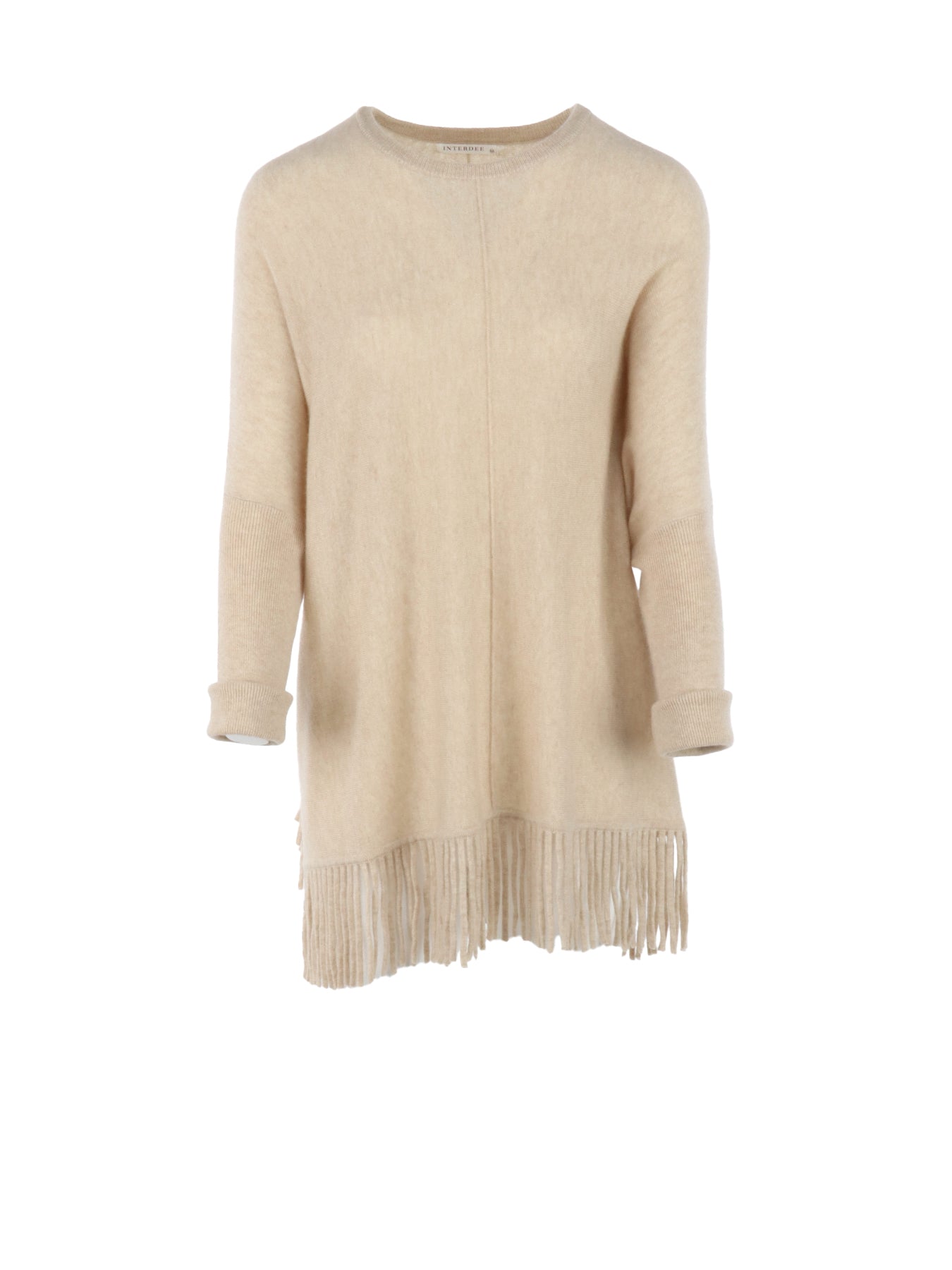 Pull Interdee beige frangé