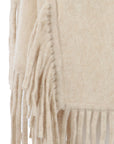 Pull Interdee beige frangé