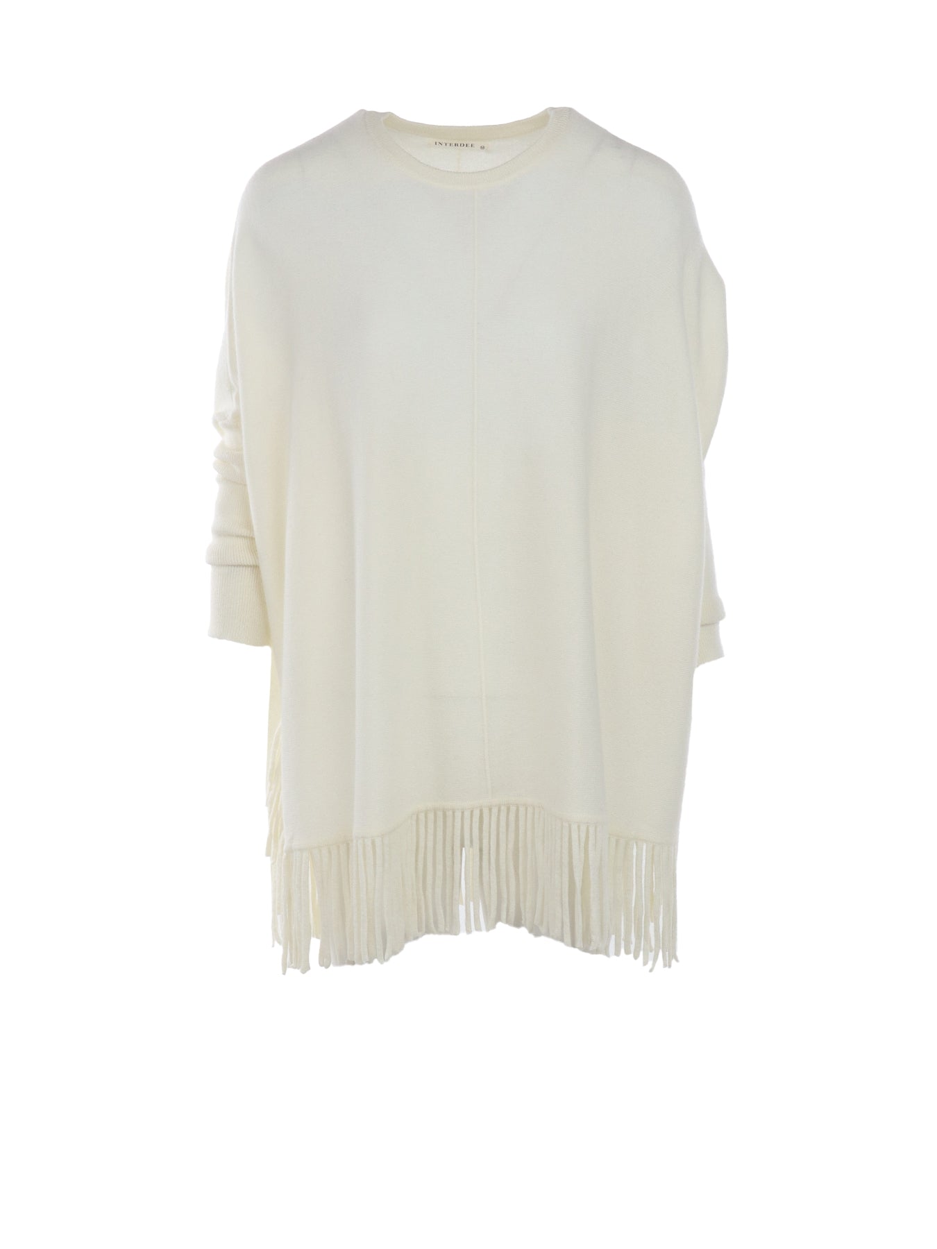 Pull Interdee écru frangé
