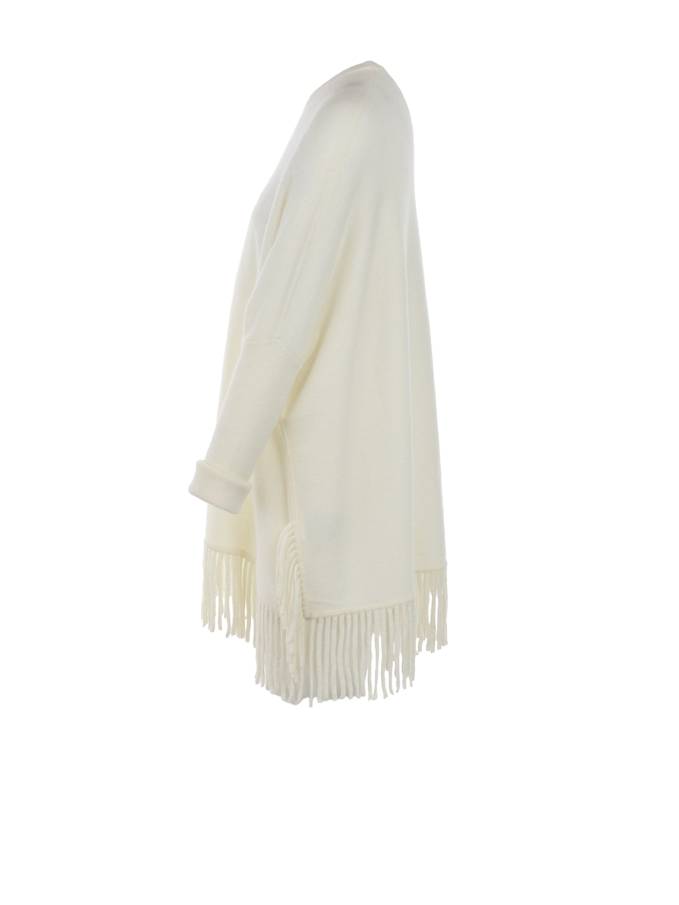 Pull Interdee écru frangé