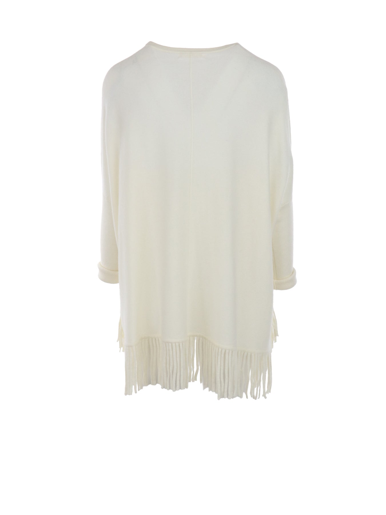 Pull Interdee écru frangé