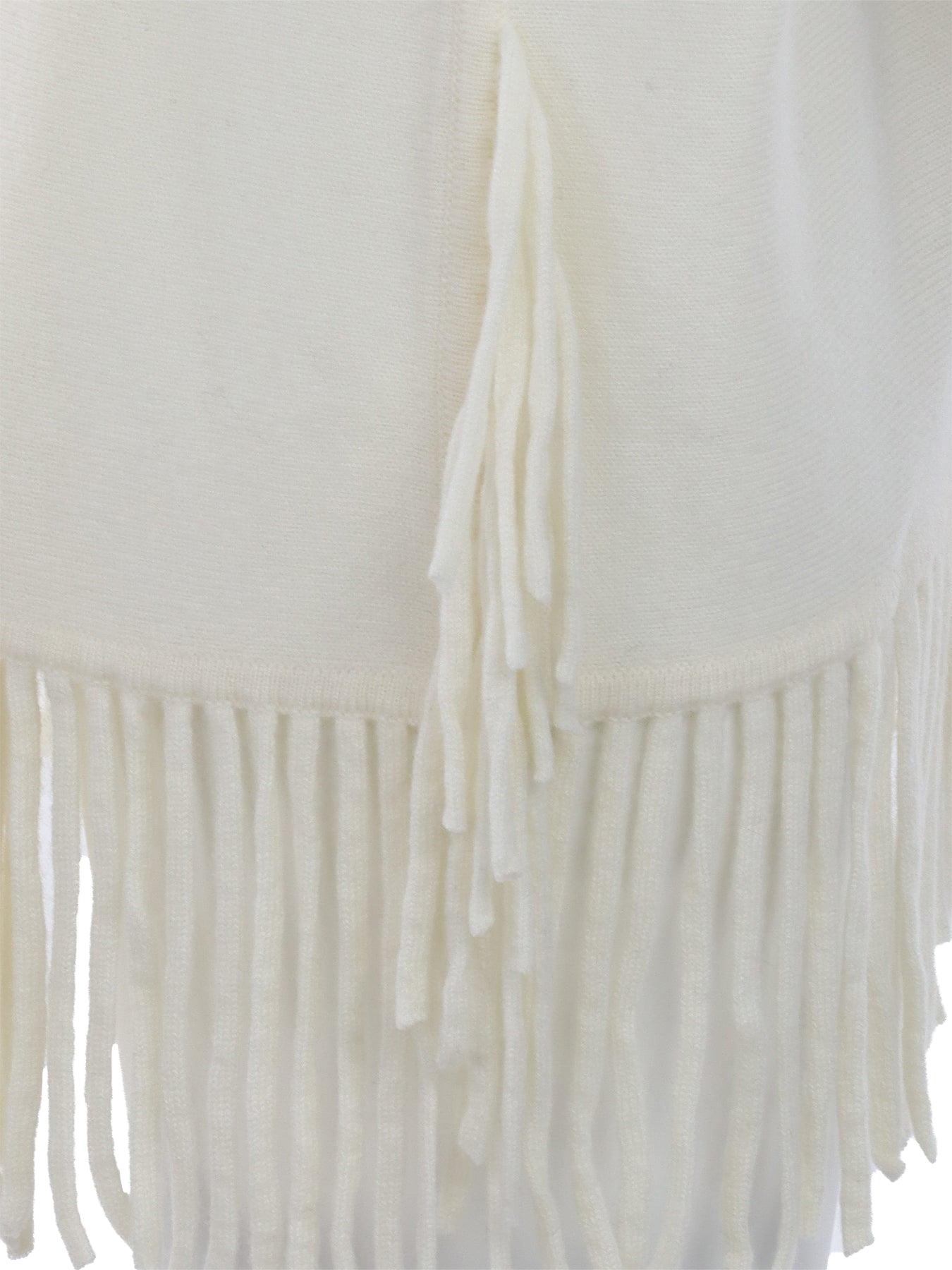 Pull Interdee écru frangé