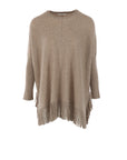 Pull Interdee taupe frangé