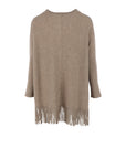 Pull Interdee taupe frangé