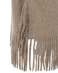 Pull Interdee taupe frangé