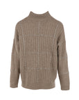 Pull Interdee maille torsadée taupe/ strass