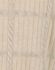 Pull Interdee maille torsadée beige/ strass