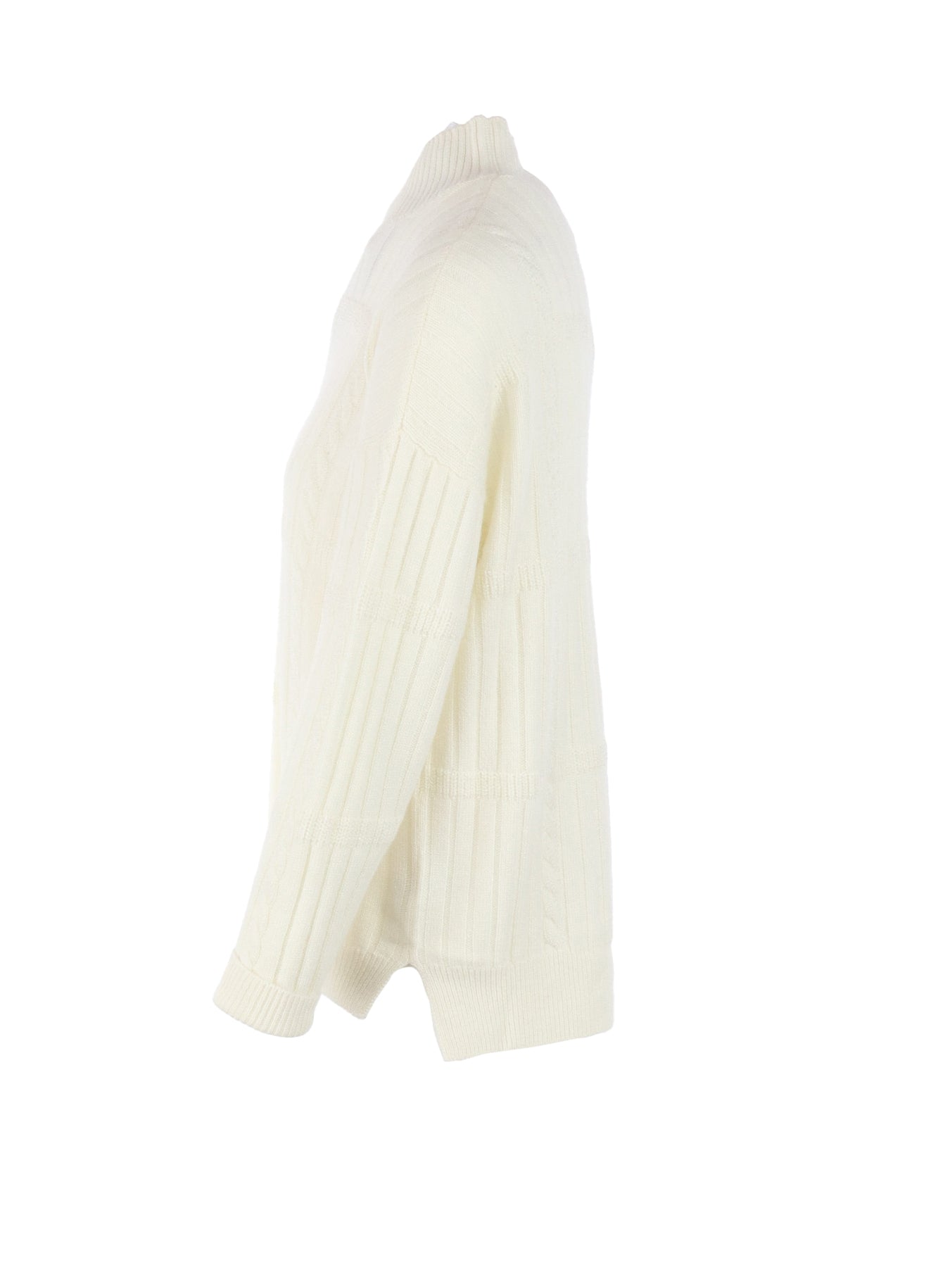 Pull Interdee maille torsadée écru /strass