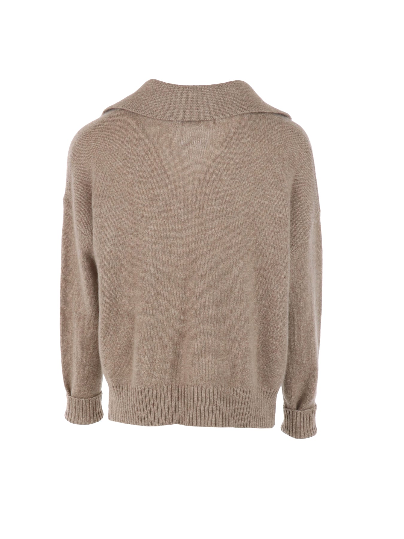 Pull Interdee taupe poche torsadée