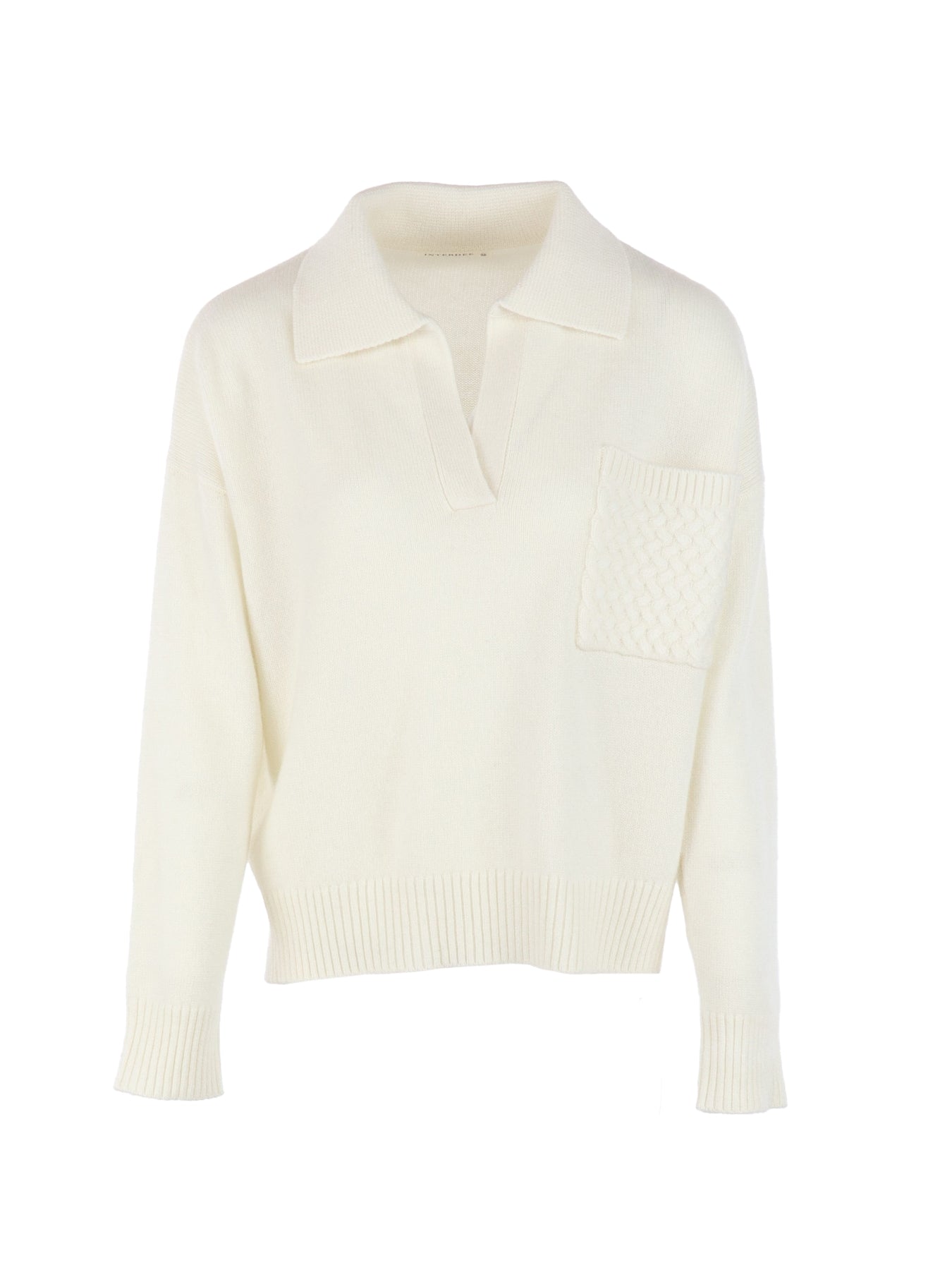 Pull Interdee écru poche torsadée